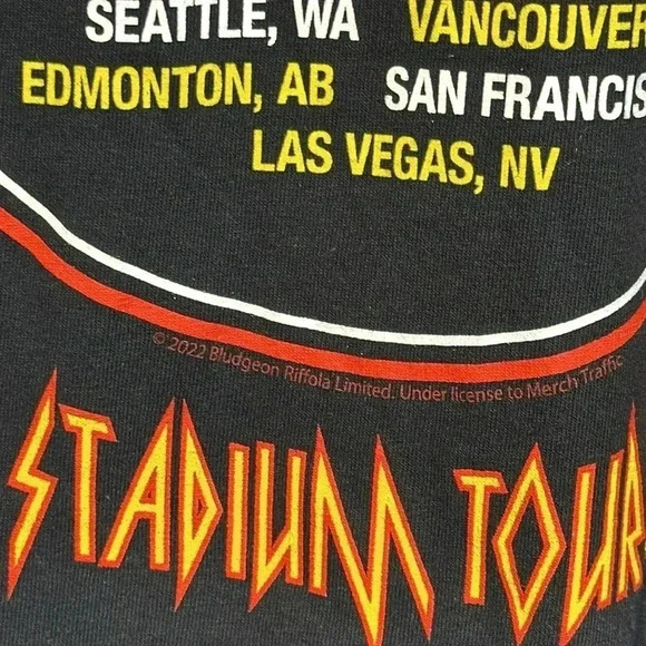 2022 def leppard the stadium tour tshirt size med concert tshirt - Picture 3 of 6